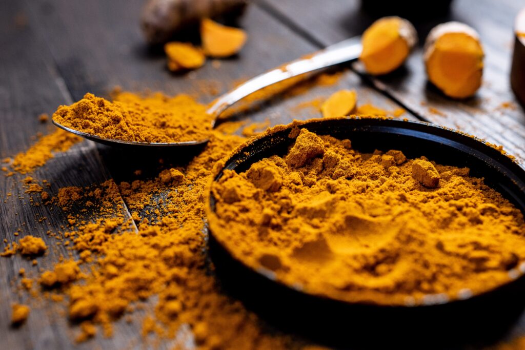 Turmeric root and powder