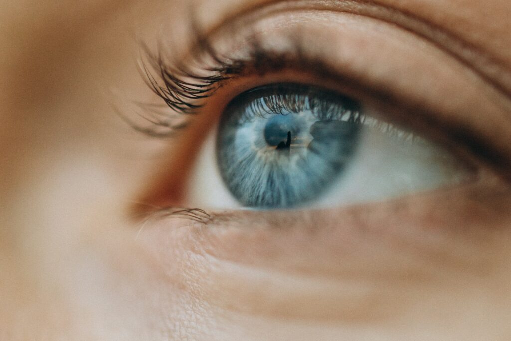 Blue eye close up